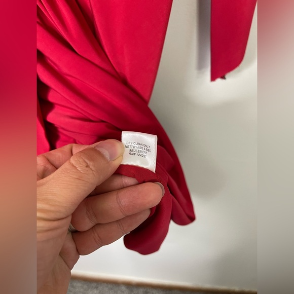 MISA Los Angeles Teget Knot Front Dress In Red Sz Small Like New Evening party - Picture 9 of 14